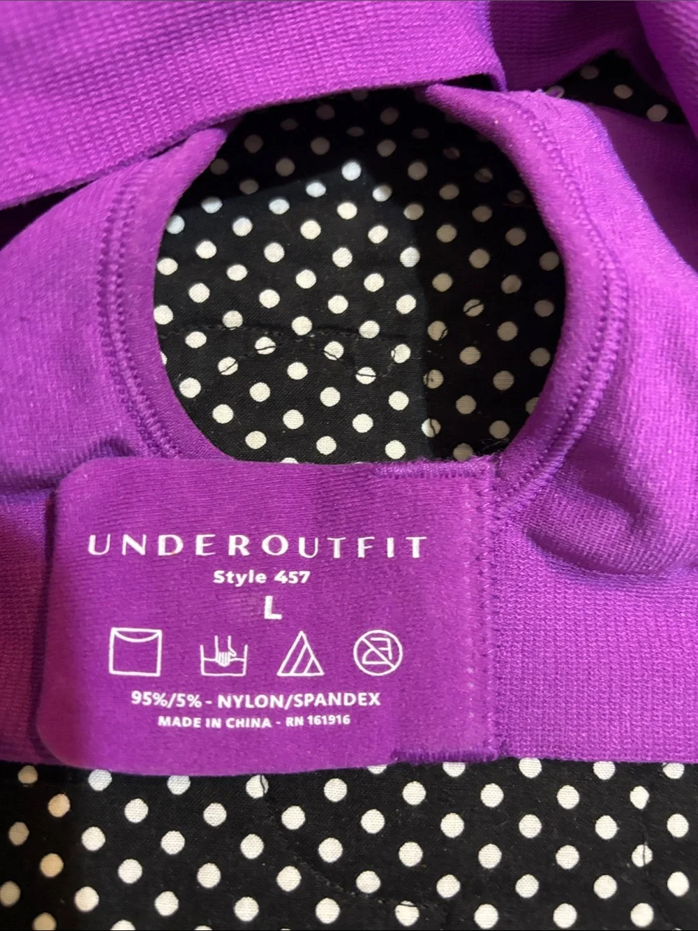 Underoutfit Seamless Purple Wireless Comfort Bra - Style 457 Size L